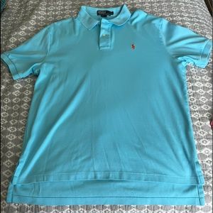 Aqua Blue Ralph Lauren Polo Shirt!  Size L
